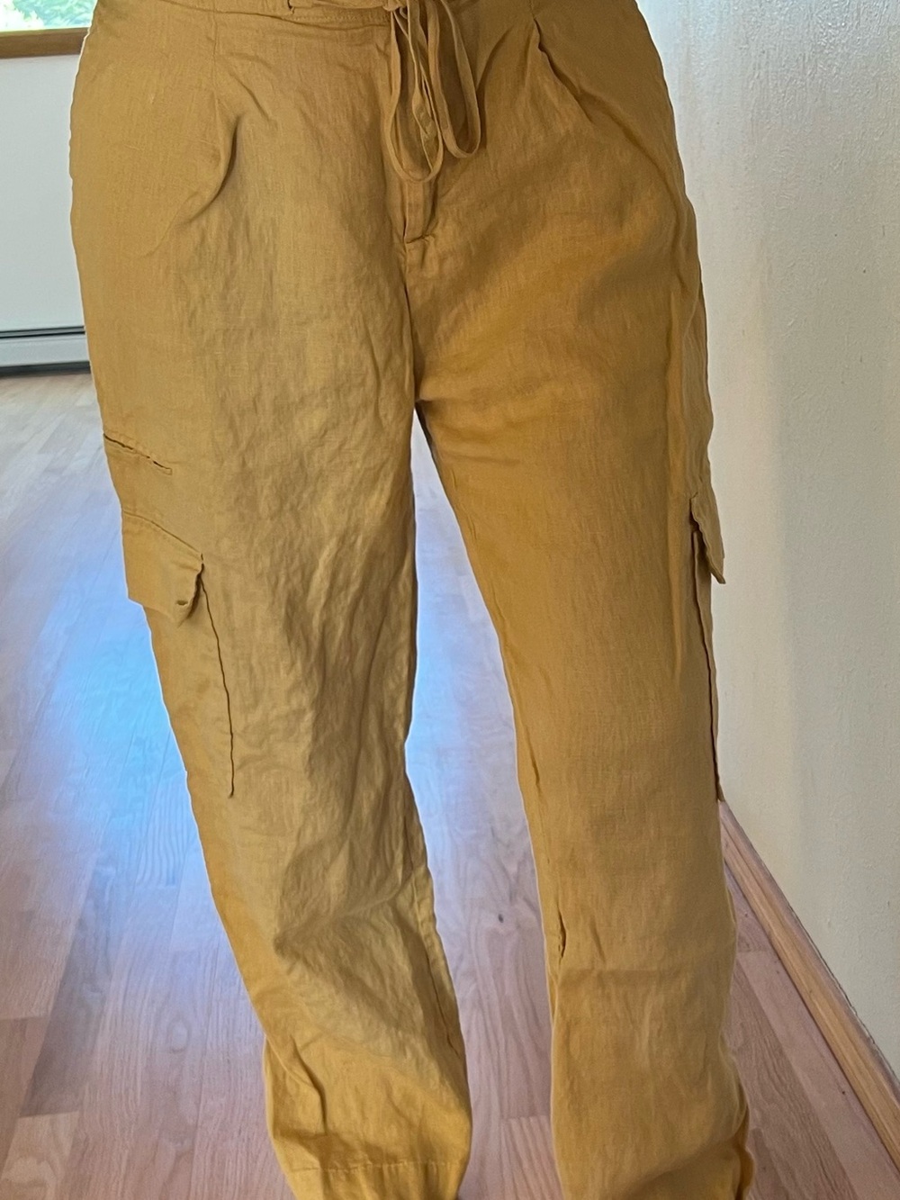 Linen cargo trousers